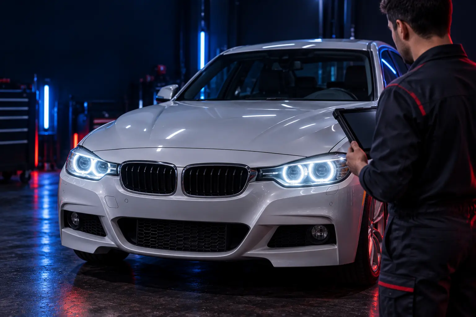 BMW con iluminación restablecida después de intervenir el módulo FRM
